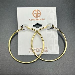 NWT Giani Bernini 18k Gold plated Over Sterling Silver Hoops